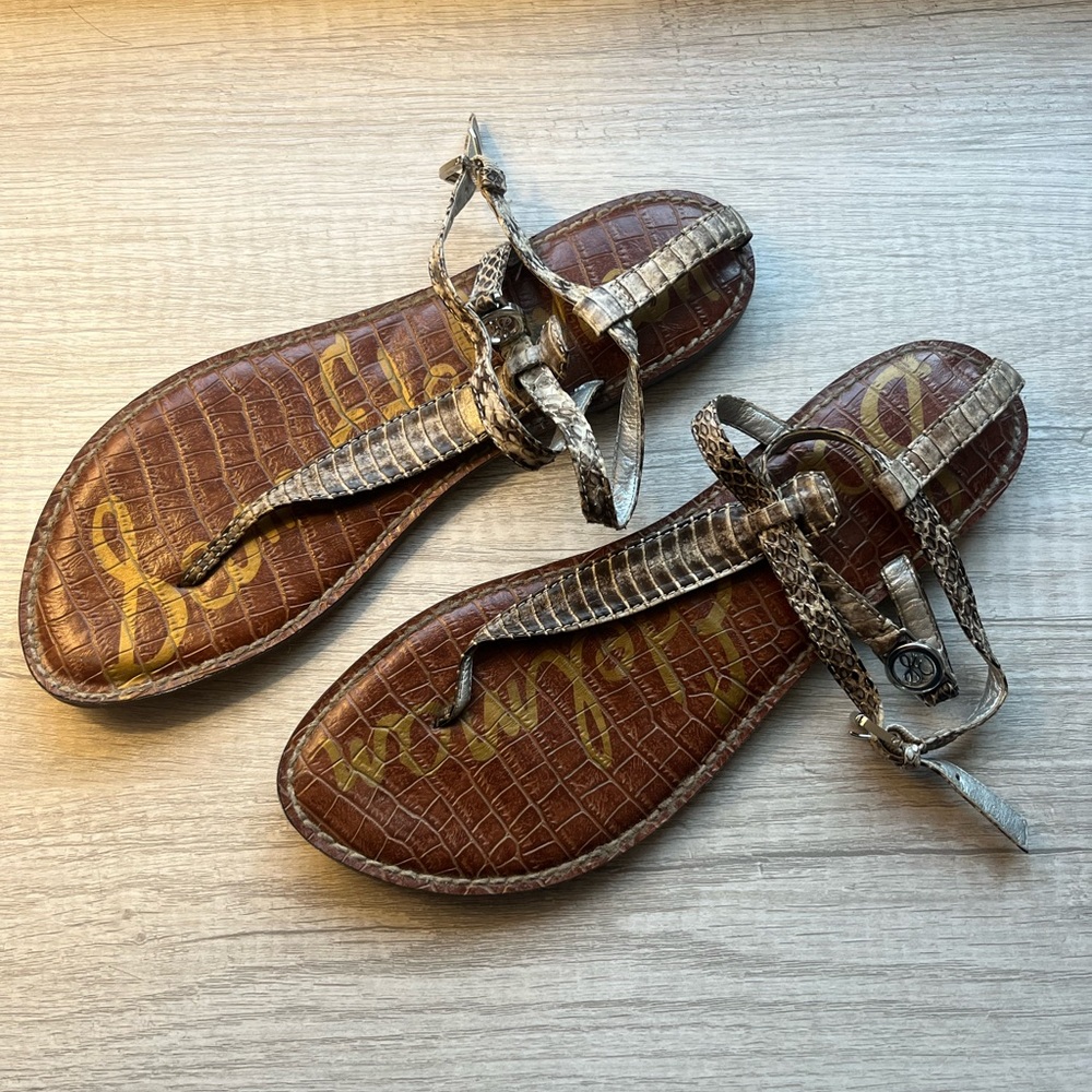 Sam Edelman snake skin sandals size 10